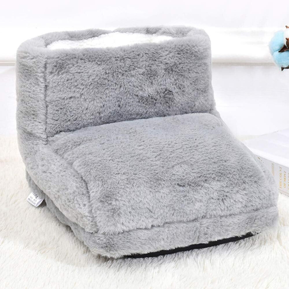 Electric foot warmers, electric foot warmers for women, USB Rechargeable heated shoes - Grey