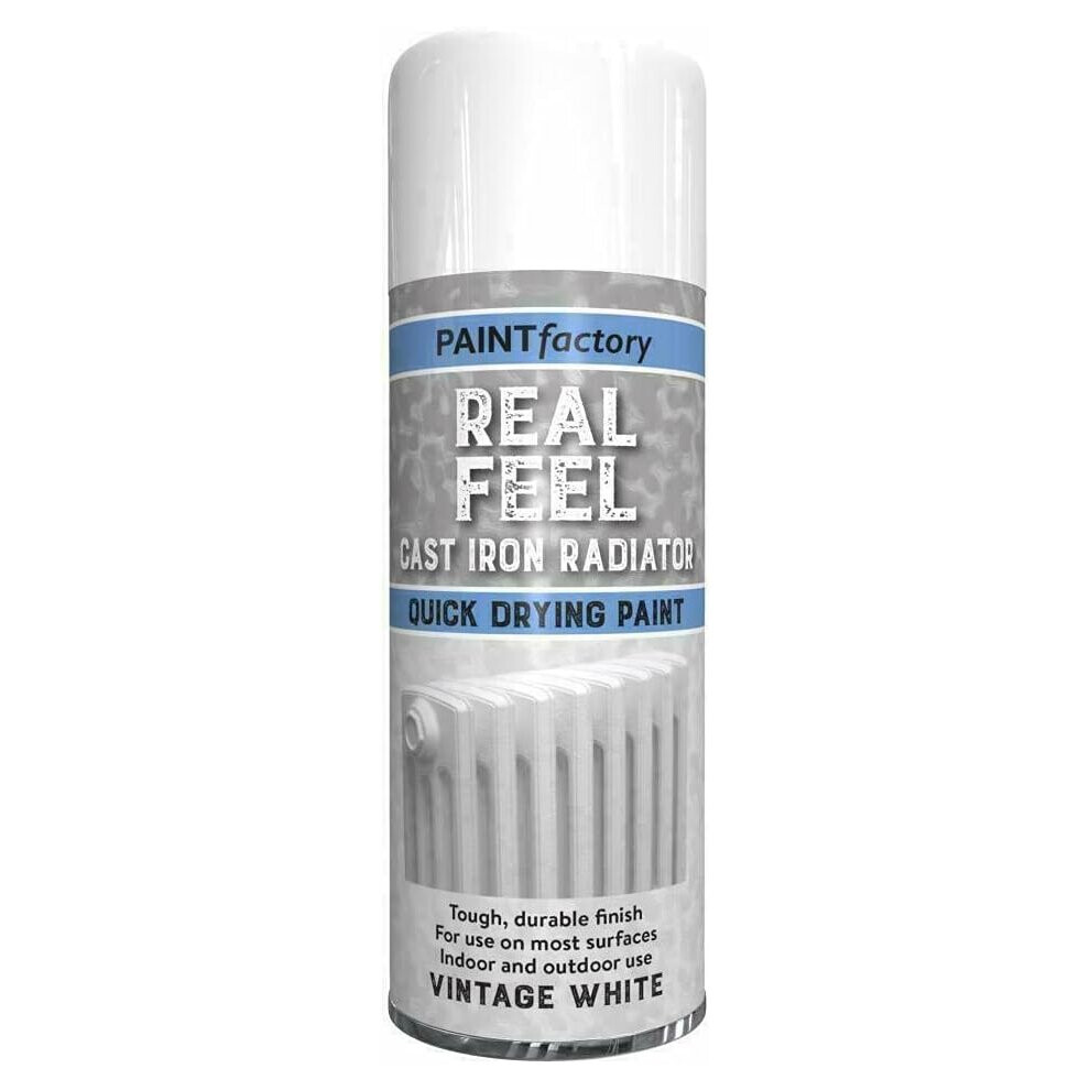 (3) Paint Factory Cast Iron Raditor White  Spray Paint 400ml