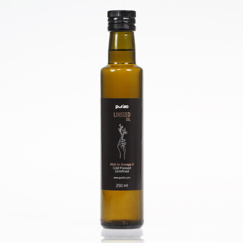 Linseed oil, cold-pressed, unrefined - Purillo 250 ml