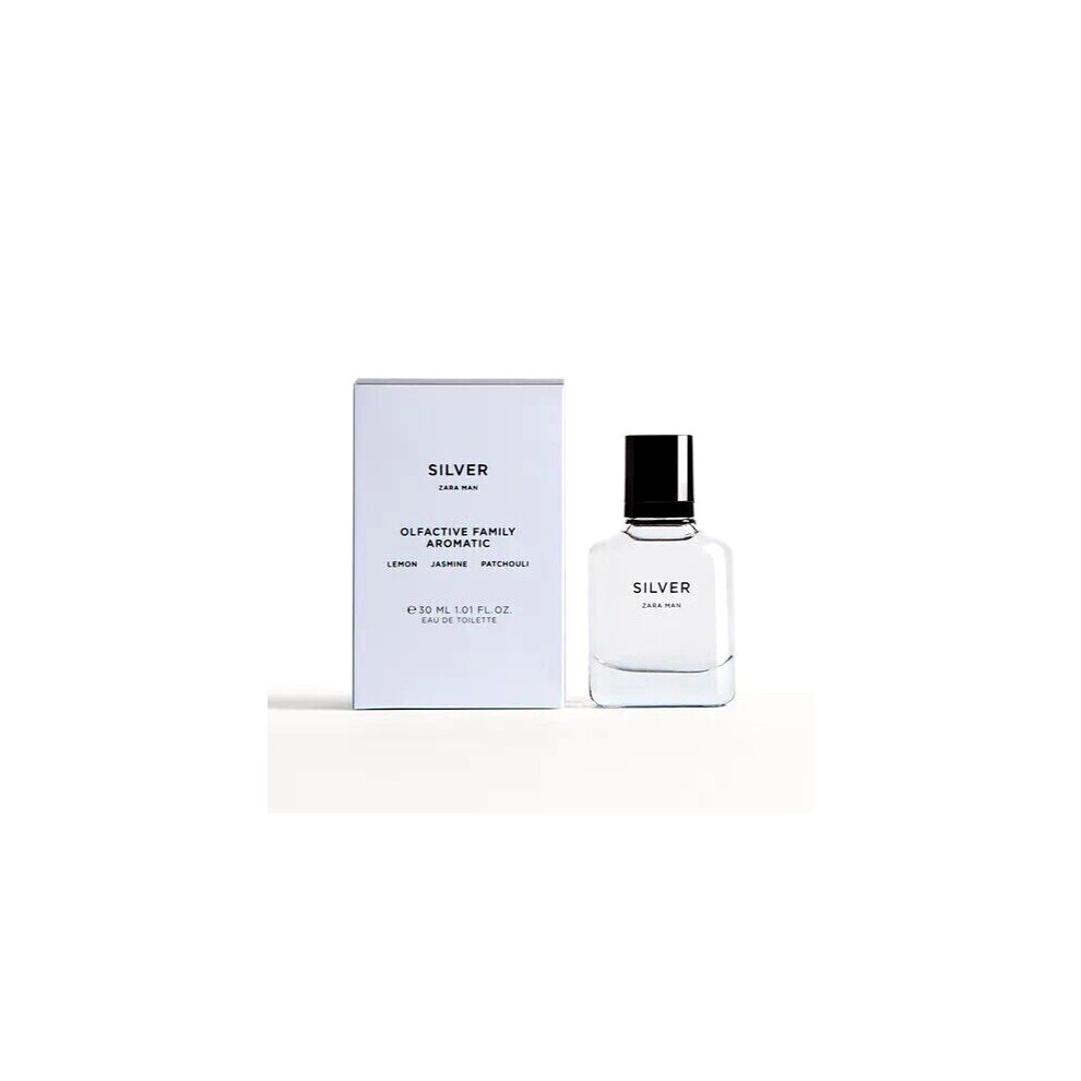 Zara Men Silver 30 Ml Eau De Toilette Perfume Fragrance 1.01 Fl. Oz. Spray New