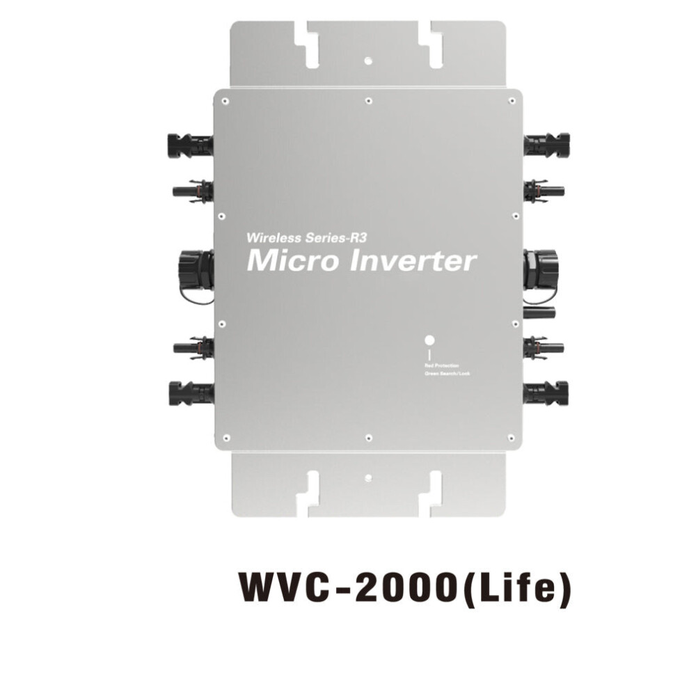 2000W Solar Grid Tie Inverter With Communication Wifi Monitoring 22V-60Vdc Smart Mppt Pv Converter Waterproof Ip65 9495687973081
