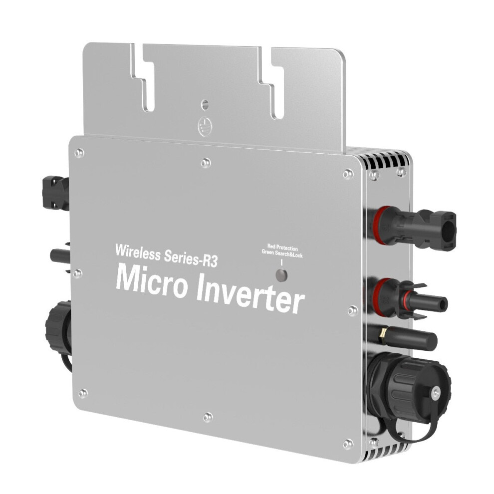 (700W with EU Wire) 700W Micro Solar Grid Tie Inverter DC 22-60V Auto Switch Built-in WIFI Date Charge for 2*375W/2*430W PV Panels