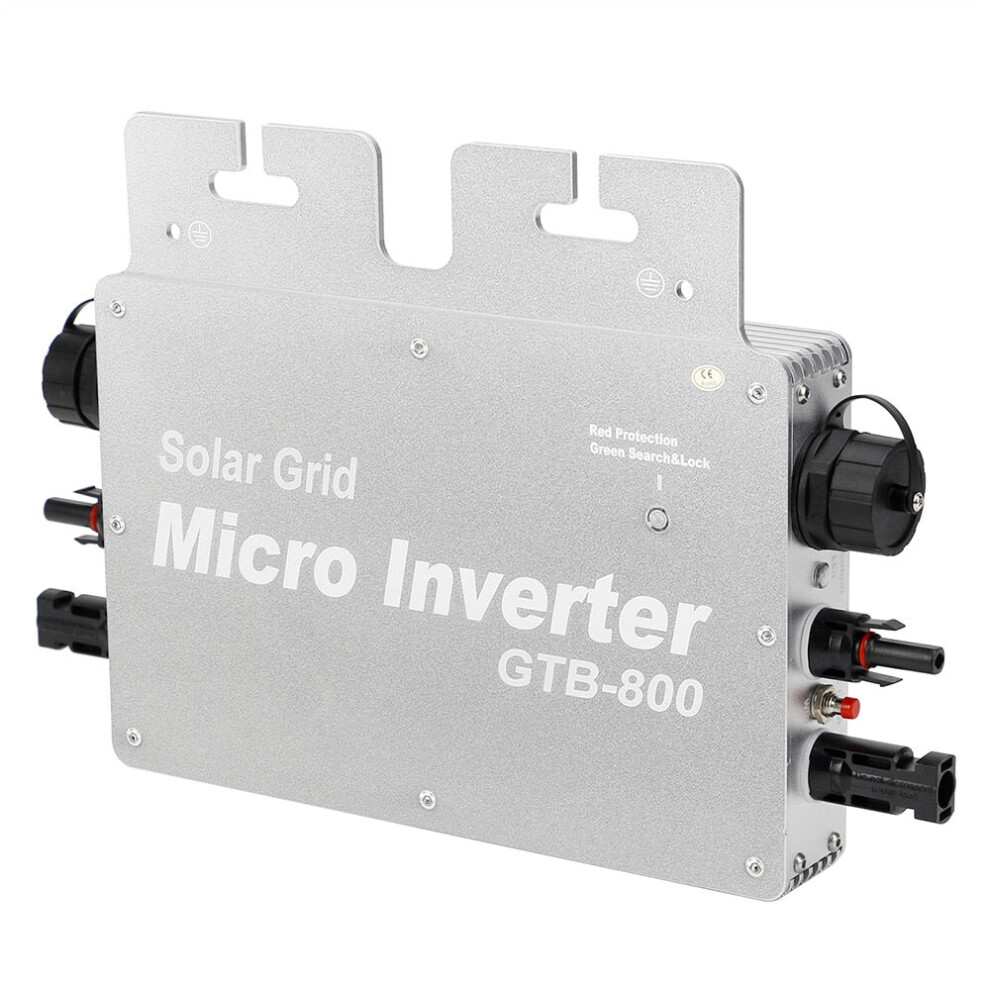 (Silver, 110V) 700W Grid Tie Micro Solar Inverter With Wifi Function Network Connection IP65 Waterproof 110V 230V Silver