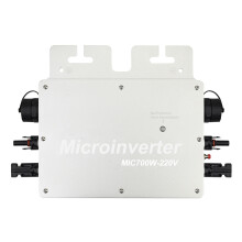 700W Grid Tie Micro Solar Inverter 230VAC Micro Inverter MPPT Operating 20-50V with WIFI Monitor IP65 Waterproof Silver
