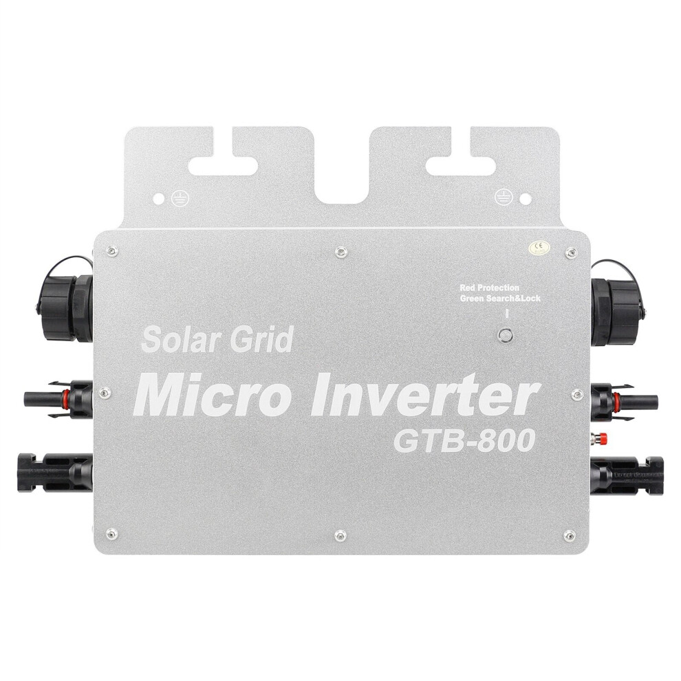 800W Grid Tie Micro Solar Inverter 230VAC Micro Inverter MPPT Operating 20-50V with WIFI Monitor IP65 Waterproof Silver