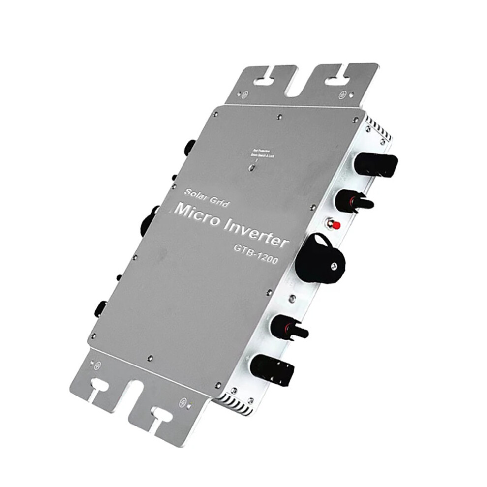 (, 1200W) Solar Micro Grid Tie Converter 1200W 1400W 1600W Mppt Output Ac 110V 220V 230V Waterproof Ip65 Solar Power Inverter Home Use Silver 9495687973500