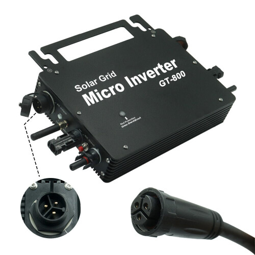 (Black, 110V) 600W Grid Tie Micro Solar Inverter With Wifi Function Network Connection IP65 Waterproof 110V 230V Black 2