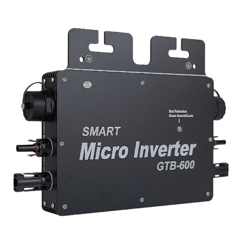 (Black, 110V) 600W Grid Tie Micro Solar Inverter With Wifi Function Network Connection IP65 Waterproof 110V 230V Black 1