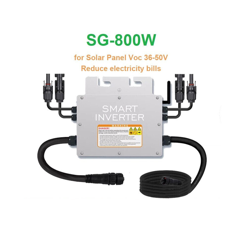 (800W-WIFI) 600/700/800/1000W Micro Solar Panel Smart Inverter Pure Sine Wave Home Inverter MPPT On Grid Tie Inversor Ip65 for 110V 230V