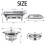 Stainless Steel Chafing Dish Buffet Set 8QT Rectangular×2+5QT Round×2 4