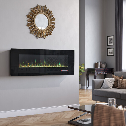 Living And Home (Black, 60inch) LED Electric Fireplace with Remote Control 1
