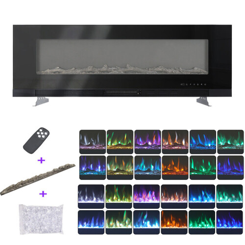 Living And Home (Black, 60inch) LED Electric Fireplace with Remote Control 2
