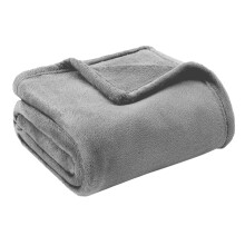 (Silver Blanket Throw) Faux Fur Fleece Blankets Throw Soft Bed King Blanket