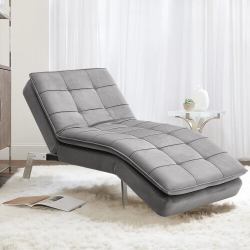 Living And Home Fabric Upholstered Sofa Bed Chaise Lounge 1