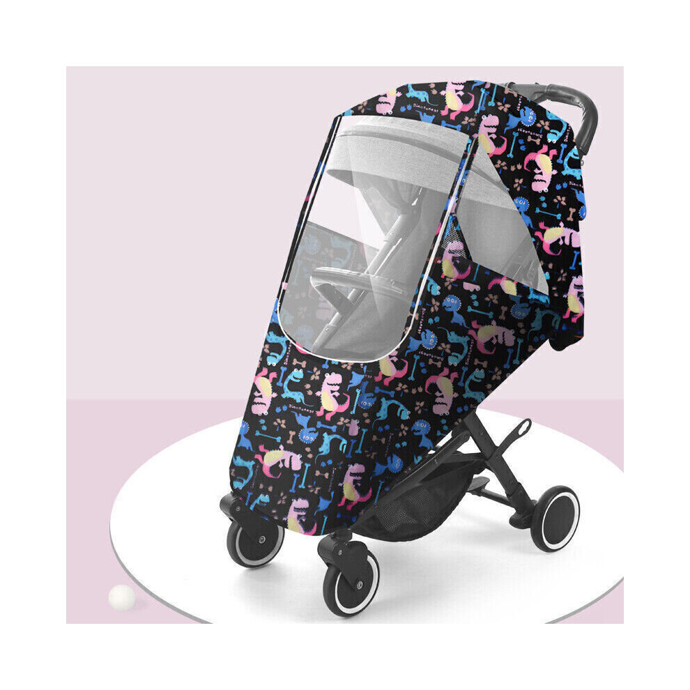 Xylfly ( Dinosaur) Baby Buggy Rain Cover Universal Raincover For Pushchair Stroller Pram Waterproof Dark/Blue/Black