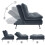 Living And Home (Grey) Fabric Upholstered Tufted Sofa Bed 10