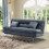 Living And Home (Grey) Fabric Upholstered Tufted Sofa Bed 1