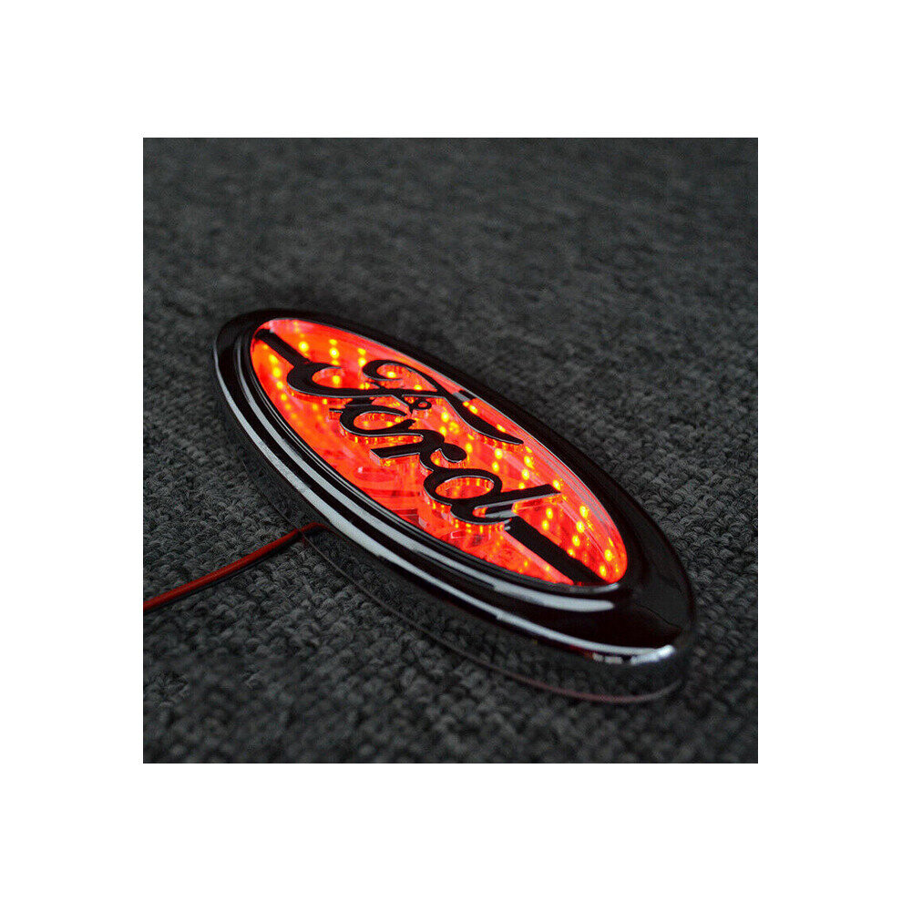 (Red) Ford Car Emblem 3d Led Car Tail Light Logo Badge