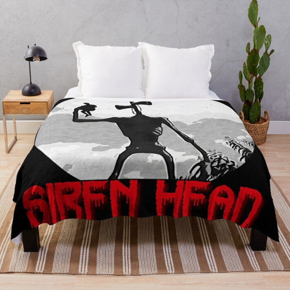 Fleece Throw Blanket Siren Head for Sofa Couch Kids 60 x 50 Inches