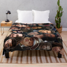 Fleece Throw Blanket Winter Soldier Photo Collage for Sofa Couch Kids 60 x 50 Inches