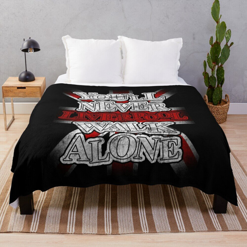 Fleece Throw Blanket Liverpool - You'll Never Walk Alone for Sofa Couch Kids 60 x 50 Inches
