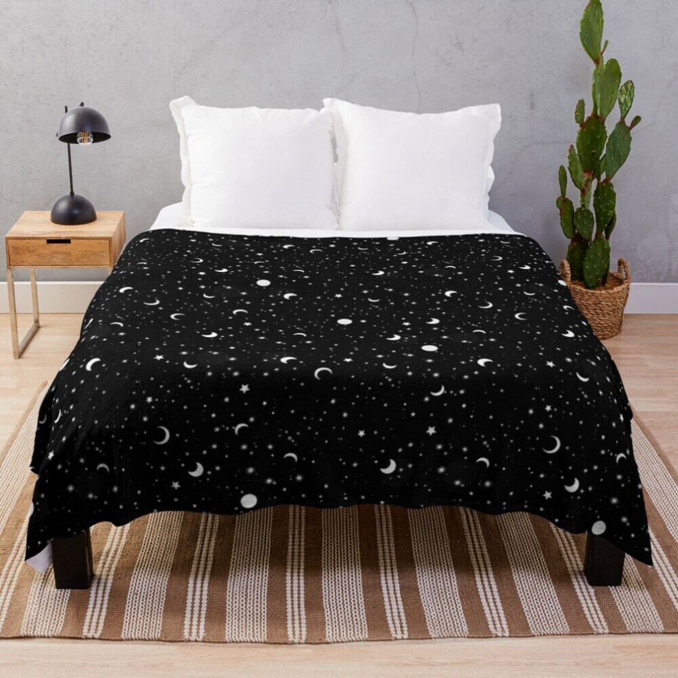 Fleece Throw Blanket Black Universe for Sofa Couch Kids 60 x 50 Inches-image-OPC-PCF5D2S-NEW