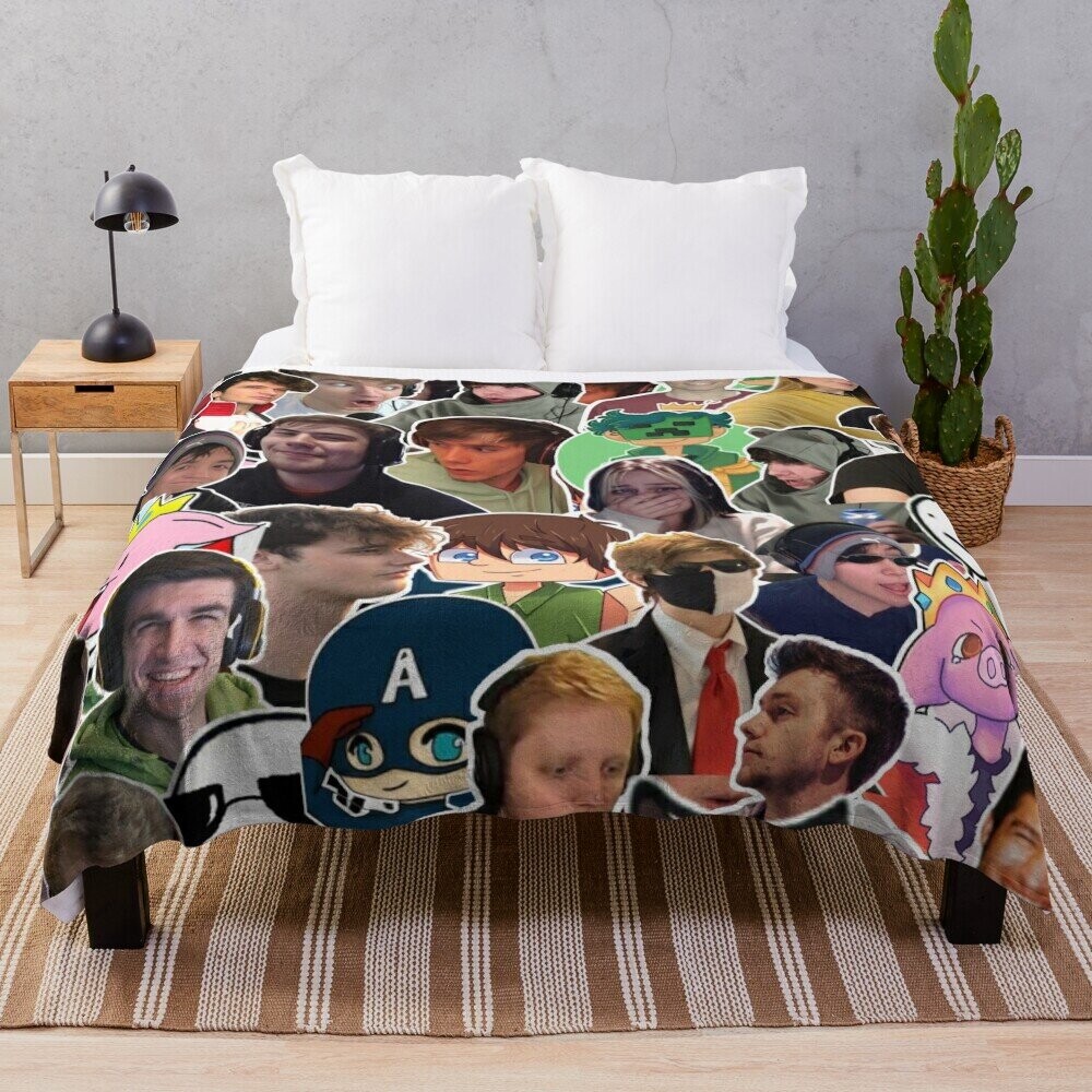 Fleece Throw Blanket Dream SMP, dream team, dream server, for Sofa ...