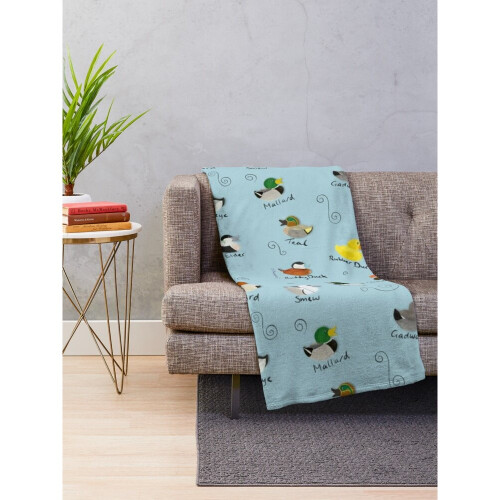 Fleece Throw Blanket British Ducks Pattern for Sofa Couch Kids 60 x 50 Inches 1