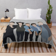 Famgem One Direction Fleece Throw Blanket 60x50 - Ultra-Soft Cozy Couch Blanket for Kids & Adults | HD Print | ObFG-RedBSBlat1-1610951813.8532