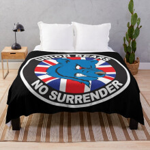 Fleece Throw Blanket Union Bears - Rangers for Sofa, 60x50 Inches | 100% Flannel Polyester Fleece | ObFG-RedBSBlat1-3040478227.5429