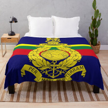 Fleece Throw Blanket Flag of the Corps of Royal Marines for Sofa Couch Kids 60 x 50 Inches