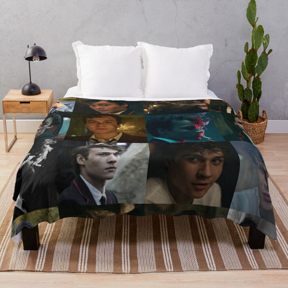 Fleece Throw Blanket Benjamin Wadsworth Collage for Sofa Couch Kids 60 x 50 Inches