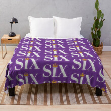 Six The Musical Logo Fleece Throw Blanket 60x50 in - Cozy Flannel for Sofa & Kids - ObFG-RedBSBlat1-3484754280.3131