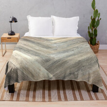 Fleece Throw Blanket contemporary Caramel brown grey Beige farmhouse barn wood for Sofa Couch Kids 60 x 50 Inches