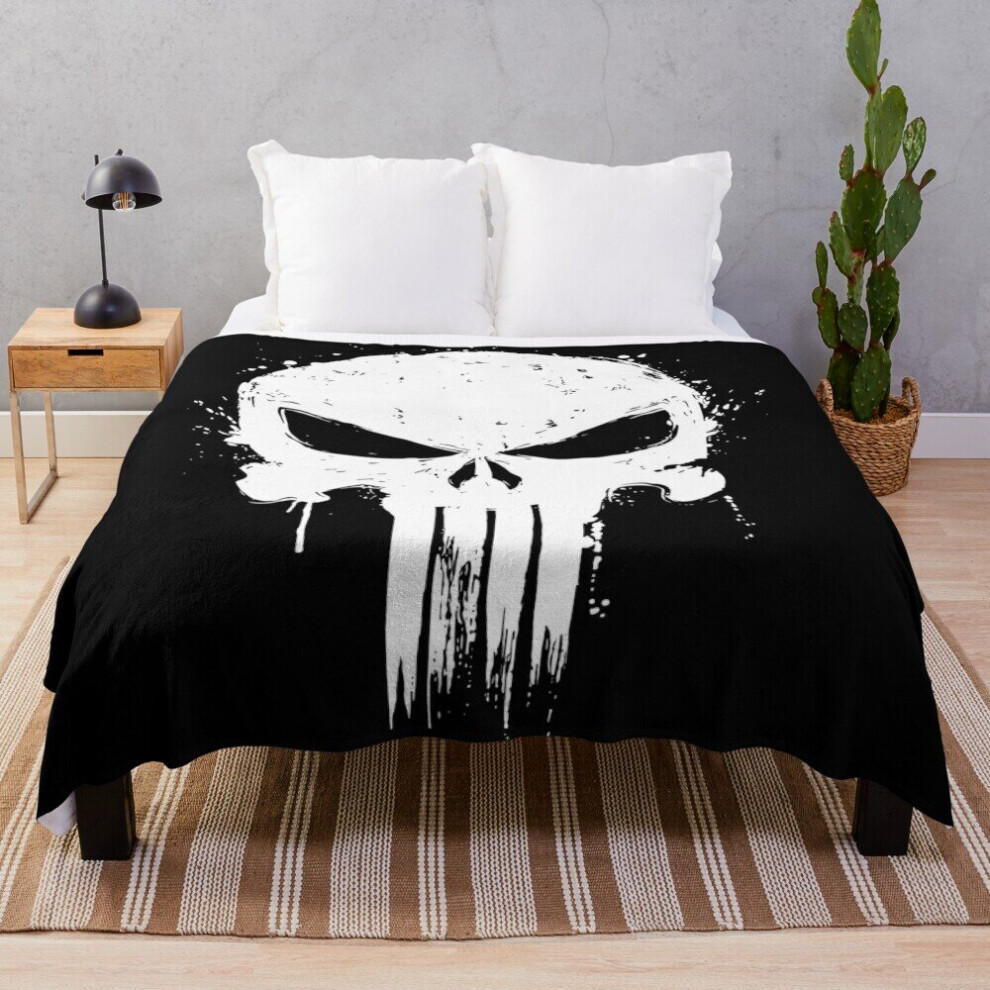 Fleece Throw Blanket Fierce Punisher art it for Sofa Couch Kids 60 x 50 Inches