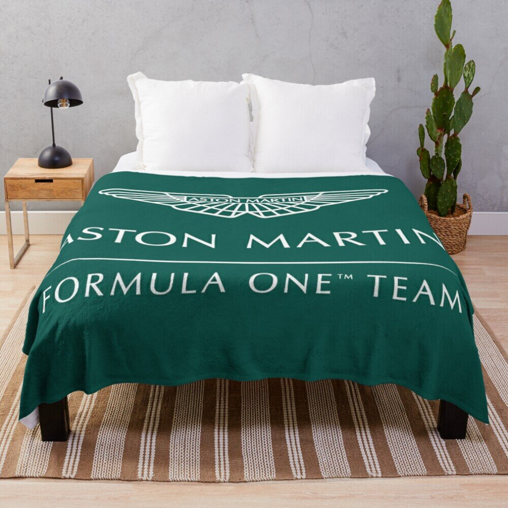 Fleece Throw Blanket Aston Martin F1 for Sofa Couch Kids 60 x 50 Inches