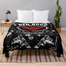 Fleece Throw Blanket Red Hood - label whiskey style for Sofa Couch Kids 60 x 50 Inches
