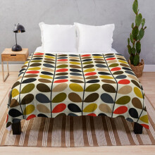 Fleece Throw Blanket Orla Kiely for Sofa Couch Kids 60 x 50 Inches