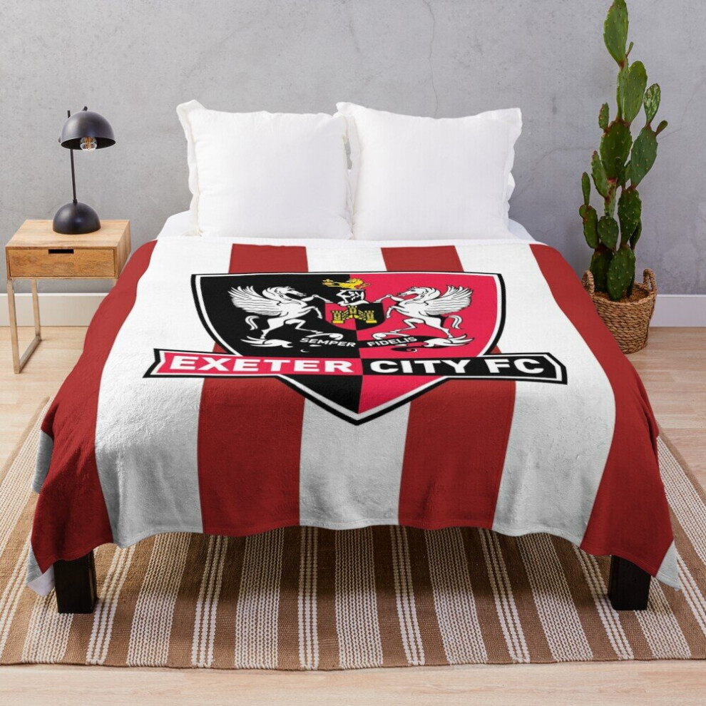 Fleece Throw Blanket Exeter City FC for Sofa Couch Kids 60 x 50 Inches