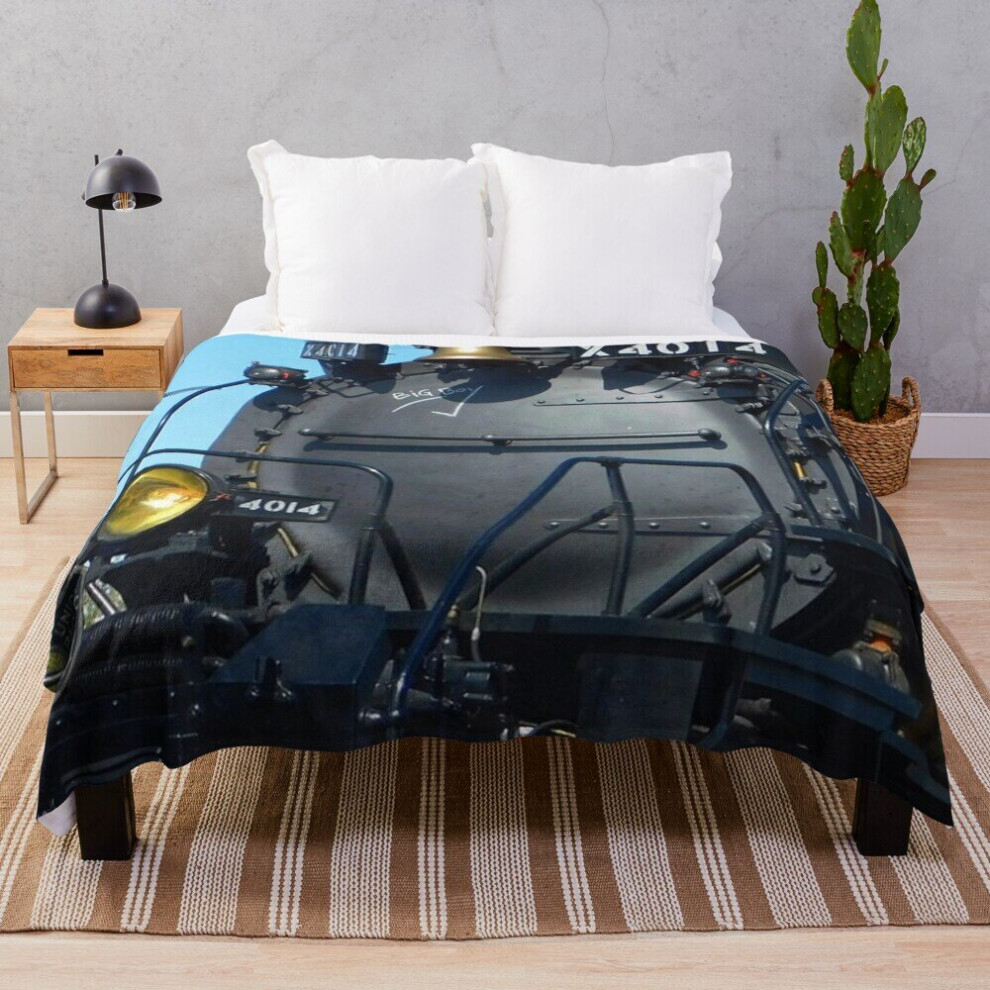 Fleece Throw Blanket Big Boy Train (Colored) for Sofa Couch Kids 60 x 50 Inches