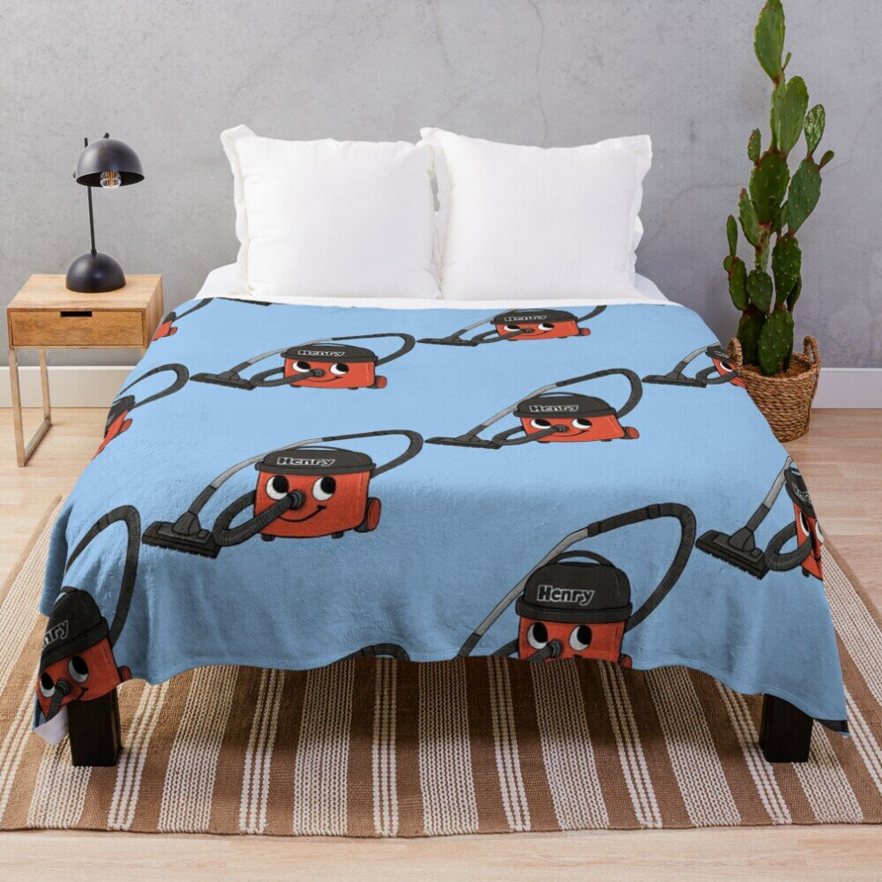 Fleece Throw Blanket henry hoover     for Sofa Couch Kids 60 x 50 Inches