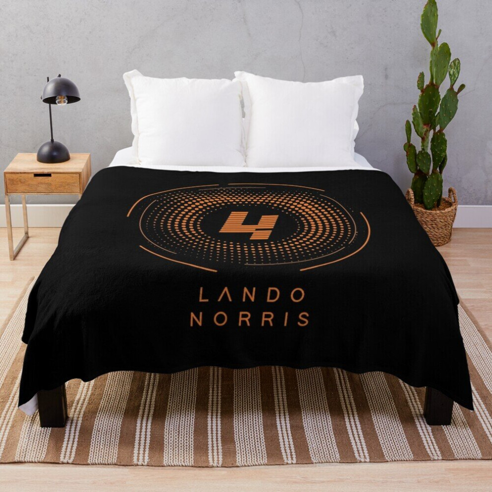 Fleece Throw Blanket Lando Norris 4 for Sofa Couch Kids 60 x 50 Inches