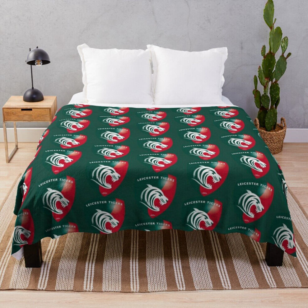 Fleece Throw Blanket The Leicester Tigers Icon for Sofa Couch Kids 60 x 50 Inches