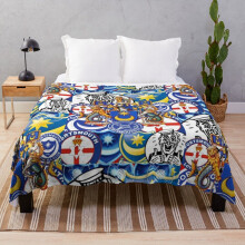 Fleece Throw Blanket Playing up Pompey for Sofa Couch Kids 60 x 50 Inches