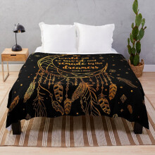 Fleece Throw Blanket Saved and Remade - gold for Sofa Couch Kids 60 x 50 Inches