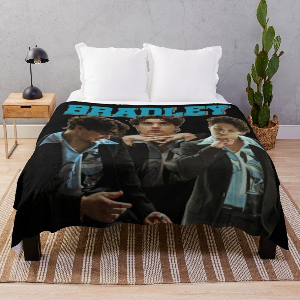 Fleece Throw Blanket Brad Simpson The Vamps for Sofa Couch Kids 60 x 50 Inches