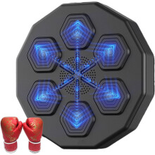 Music Electronic Boxing Wall Target Boxing Machine With Lights &Gloves