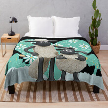 Fleece Throw Blanket shaun the sheep night for Sofa Couch Kids 60 x 50 Inches