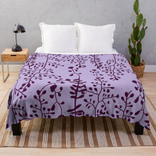 Twilight Bella Fleece Throw Blanket 60x50 in - Cozy Sofa & Couch Bedding Pattern, Anti-Pill Flannel, Code ObFG-RedBSBlat1-3025779933.2630