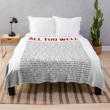 Fleece Throw Blanket ALL TOO WELL for Sofa Couch Kids 60 x 50 Inches